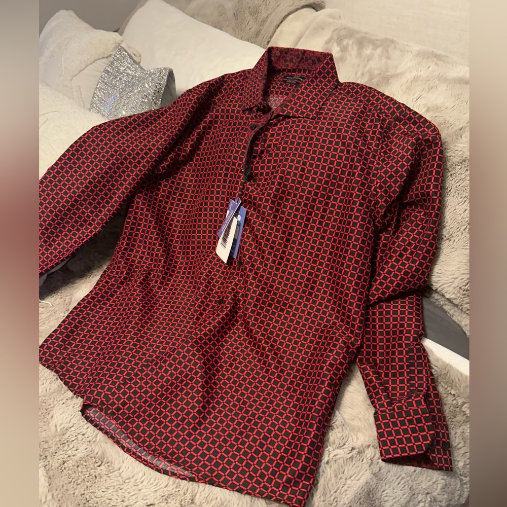 NWT- AZARO UOMO SIZE XL CASUAL BUTTON DOWN